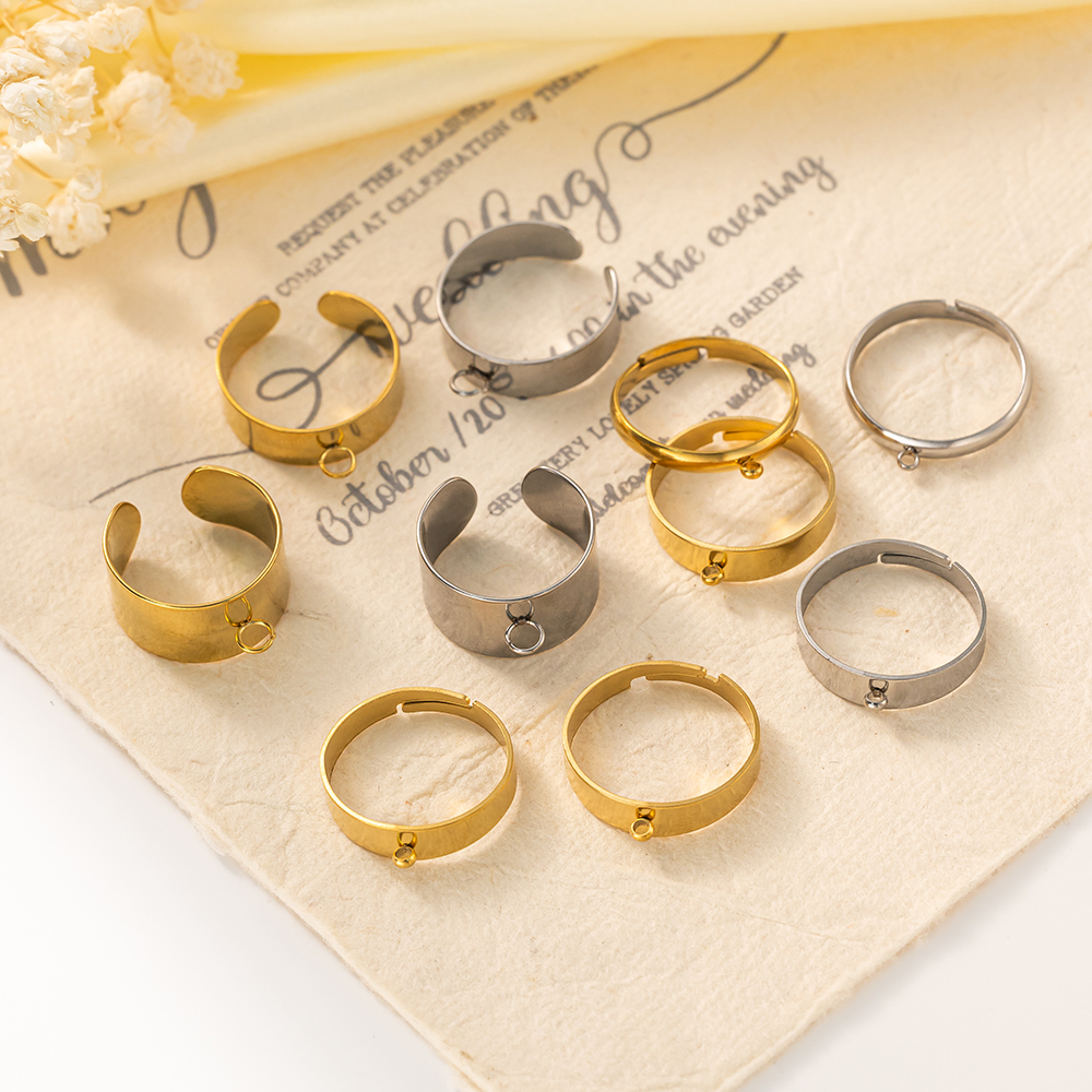 5pcs/Lot Stainless Steel Gold  - مراجعة Women'S Accessories Rings وسعره