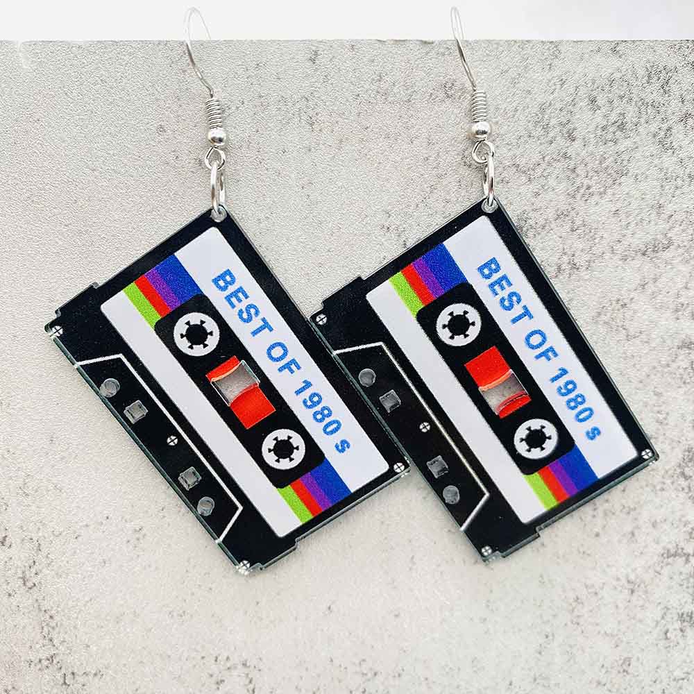 Vintage Cassette Tape Earrings - مراجعة Women'S Accessories In The 80S وسعره