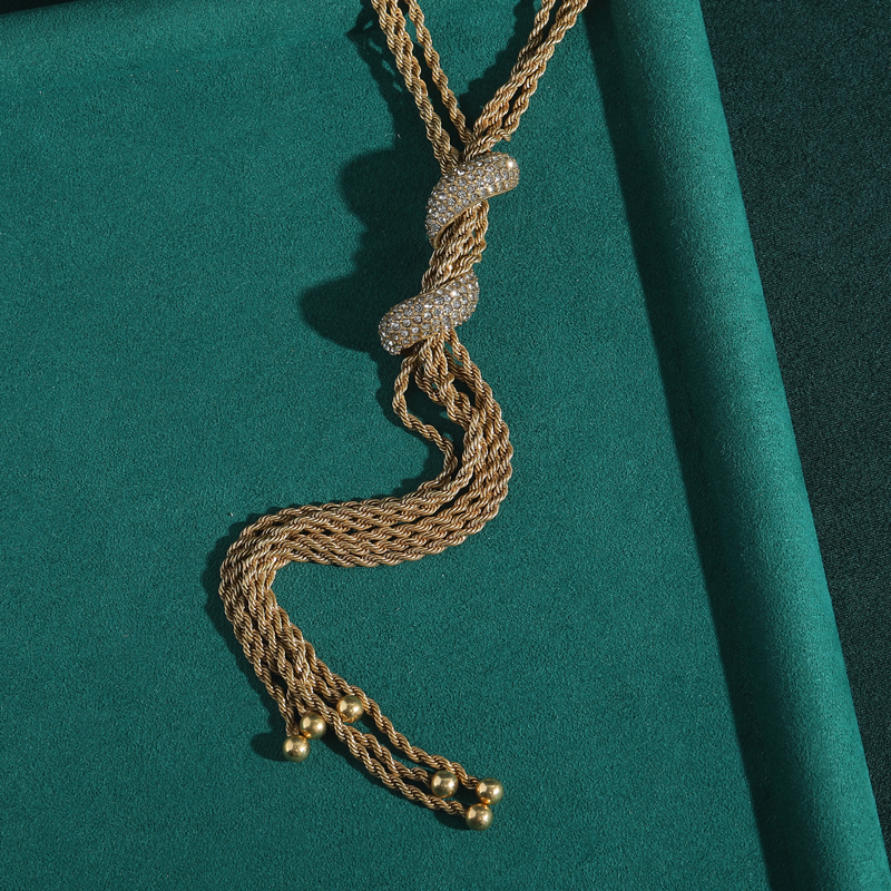 4mm Rope Chain Necklace Gold C - مراجعة Women Accessories Dubai وسعره