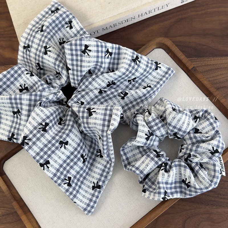 Sweet Blue Plaid Bow Print Hai - مراجعة Women'S Essential Accessories وسعره