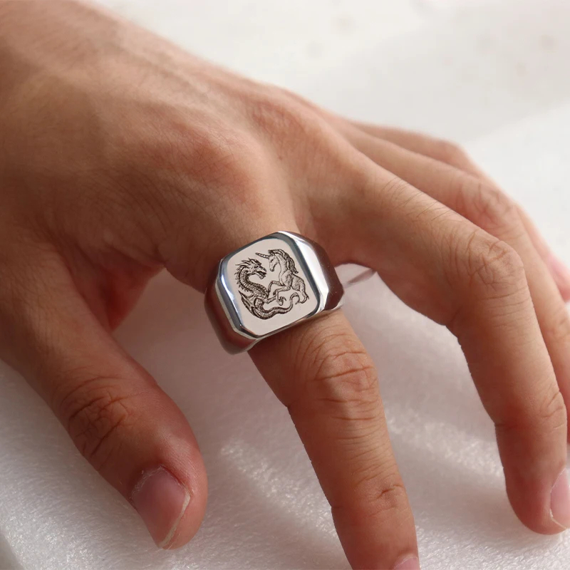 Stainless Steel Jewelry anillo - مراجعة Women Accessories Logo وسعره