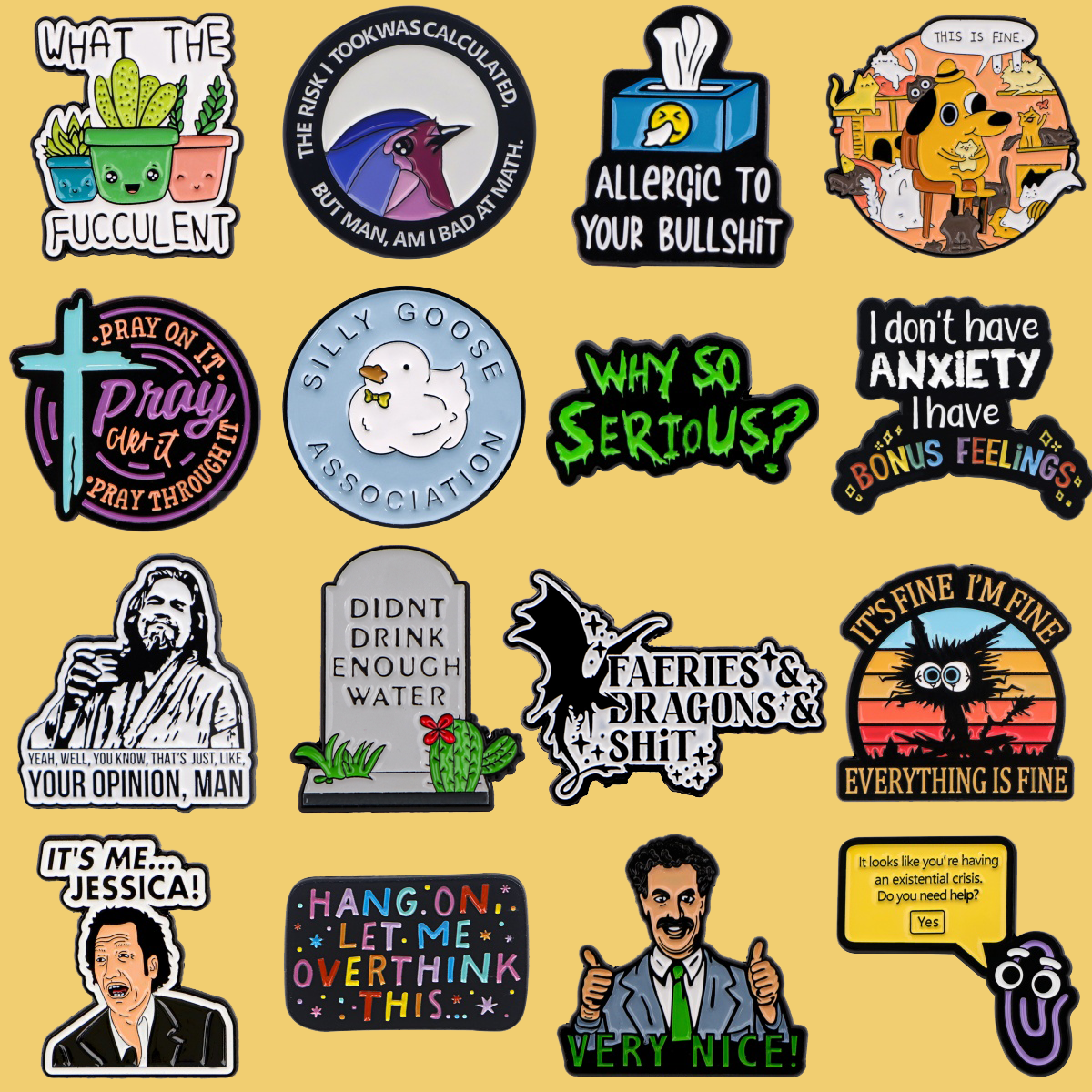 very nice Enamel Pin Humorous  - مراجعة Women Accessories Quotes وسعره
